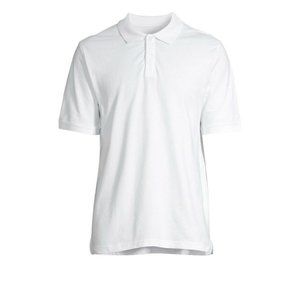 George Mens 3XL XXXL Short Sleeve Polo White Stret